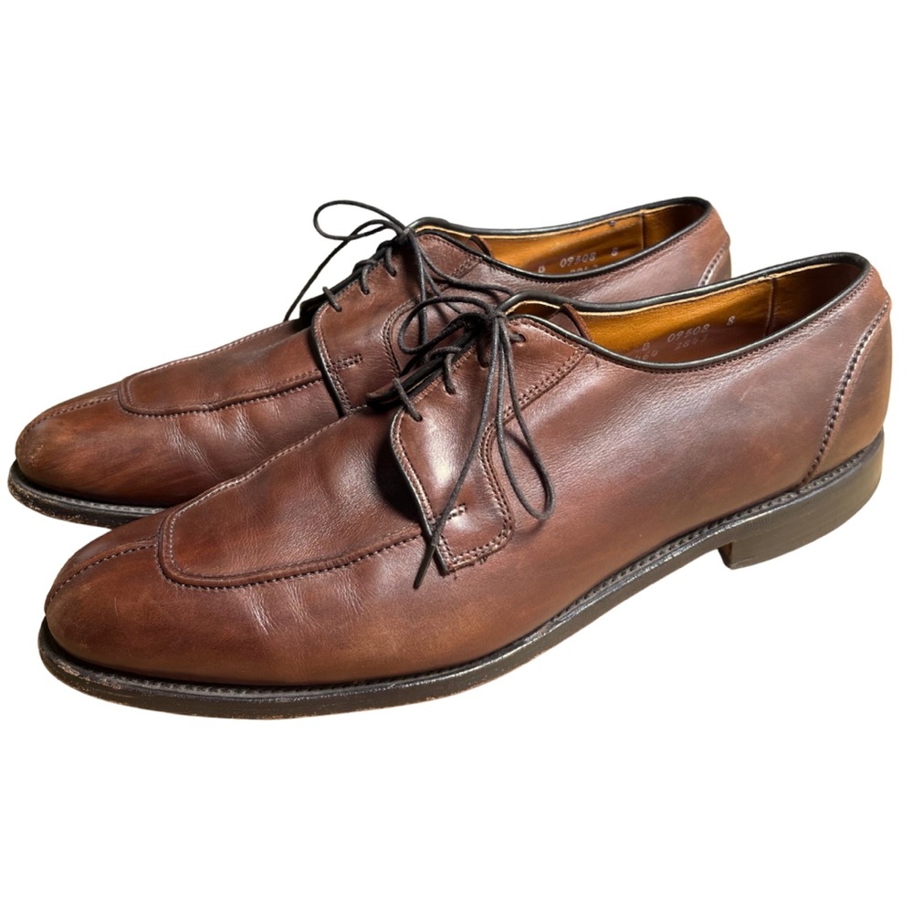 Allen Edmonds Derby Dress Shoes Mens 13 B Narrow Brown Preppy Split Made in USA